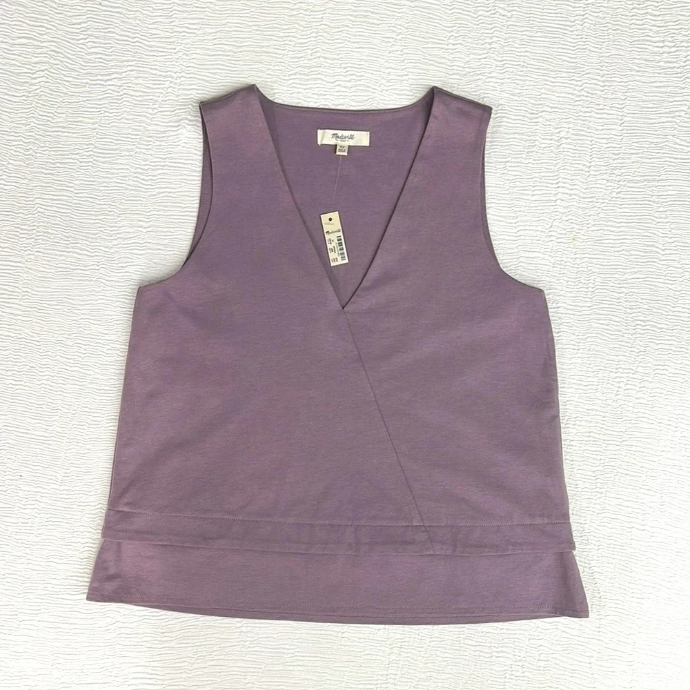 Madewell Purple Sleeveless Tank Top - Picture 1 of 6